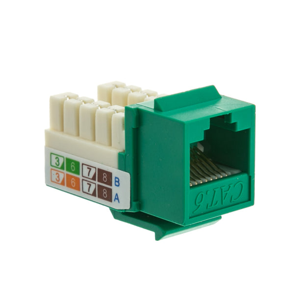 Slimline Cat6 Keystone Jack, RJ45 Female to 110 Punch Down