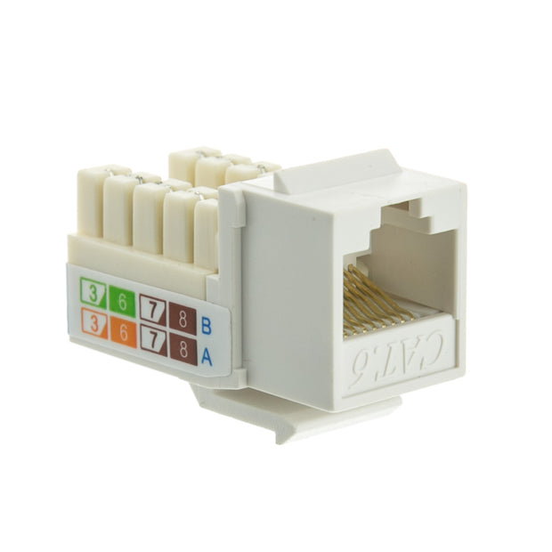 Slimline Cat6 Keystone Jack, RJ45 Female to 110 Punch Down