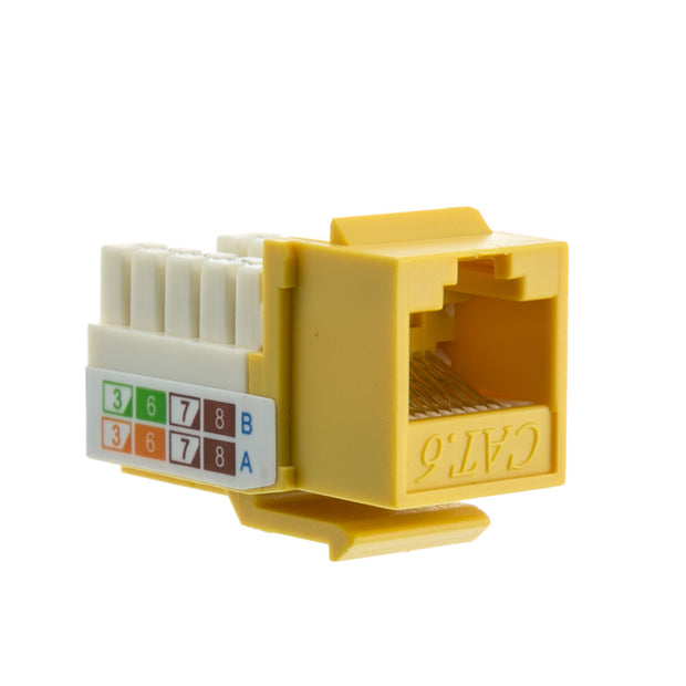 Slimline Cat6 Keystone Jack, RJ45 Female to 110 Punch Down