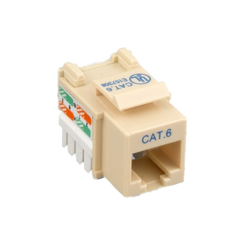 Cat6 Keystone Jack, RJ45 Female to 110 Punch Down