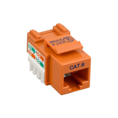 Cat6 Keystone Jack, RJ45 Female to 110 Punch Down