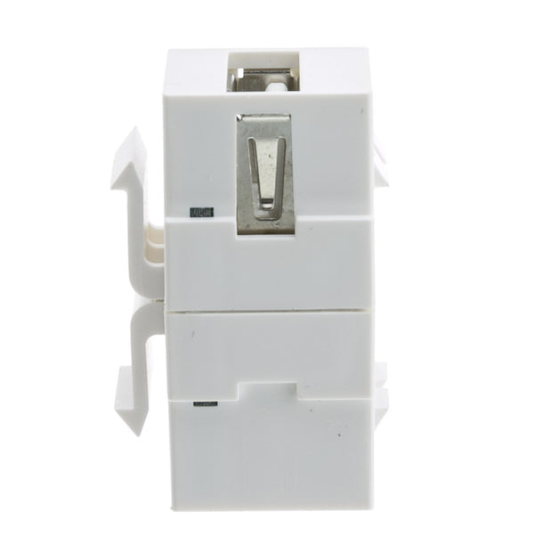 Keystone Insert, White, USB 2.0 Type A Female To Type B Female Adapter (Reversible)