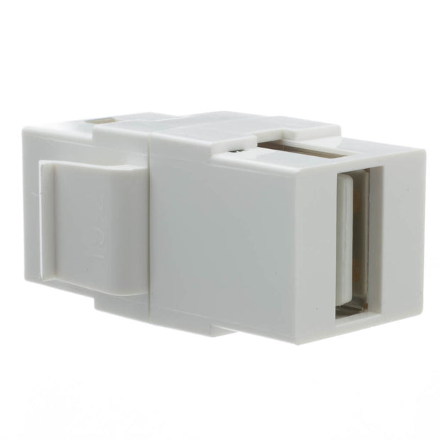 Keystone Insert, White, USB 2.0 Type A Female Coupler