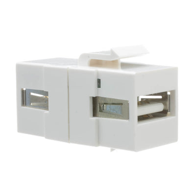 Keystone Insert, White, USB 2.0 Type A Female Coupler