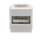 Keystone Insert, White, USB 2.0 Type A Female Coupler