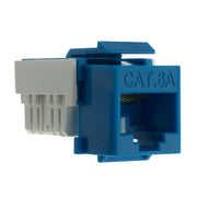 Slimline Cat6a Keystone Jack, RJ45 Female to 110 Punch Down