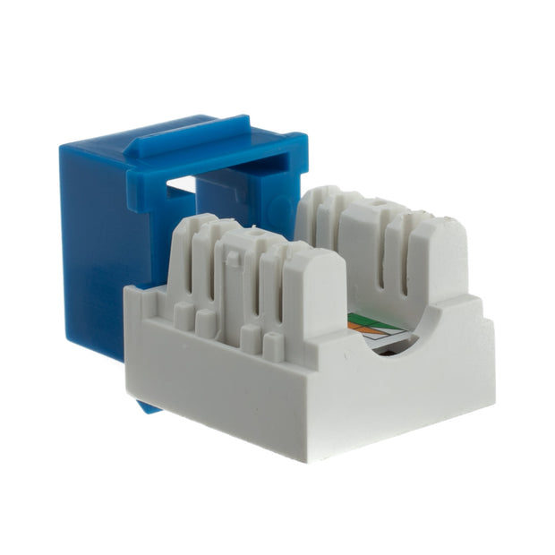 Slimline Cat6a Keystone Jack, RJ45 Female to 110 Punch Down