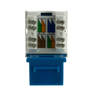 Slimline Cat6a Keystone Jack, RJ45 Female to 110 Punch Down