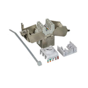 Shielded Cat6a Keystone Jack, Toolless, RJ45 Female