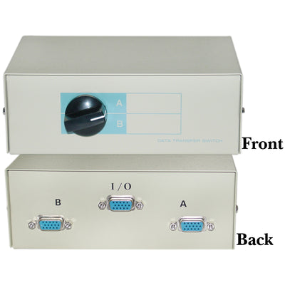 AB 2 Way Switch Box, HD15 (VGA) Female