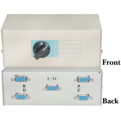 ABCD 4 Way Switch Box, HD15 (VGA) Female