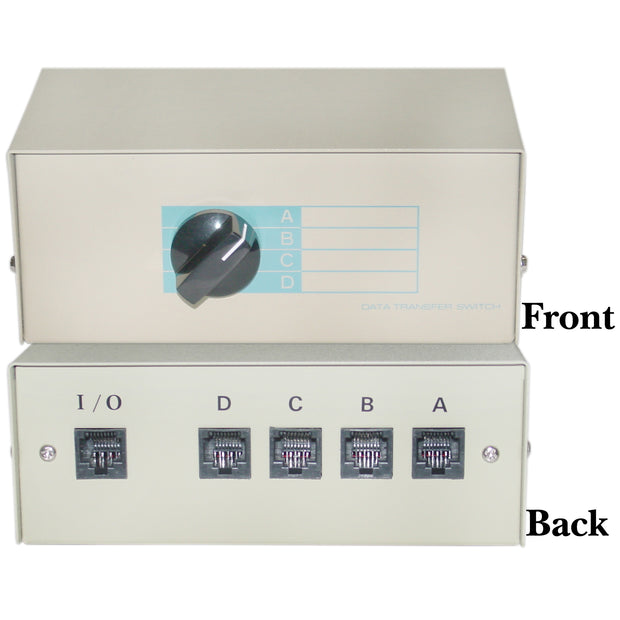 ABCD 4-Way Switch Box, RJ45 Female