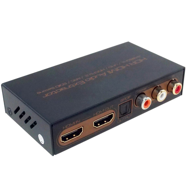HDMI Audio Extractor (Toslink S/PDIF, Coaxial Audio, RCA Audio L/R) - 4K / 60Hz