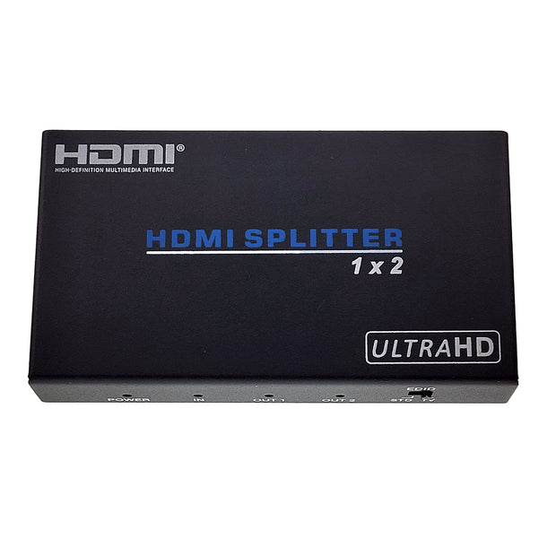 HDMI Amplified Splitter, HDMI High Speed with Ethernet, 4K@60Hz, HDMI v2.0, HDCP2.2, Metal Housing