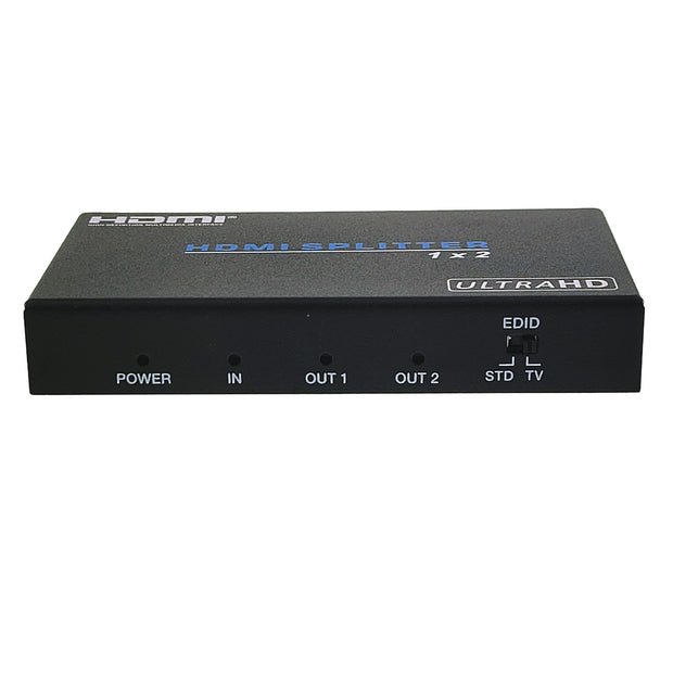 HDMI Amplified Splitter, HDMI High Speed with Ethernet, 4K@60Hz, HDMI v2.0, HDCP2.2, Metal Housing