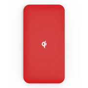 Wireless Qi Cellphone Charger Red Rubber Oil Coated