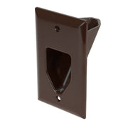 1-Gang Recessed Low Voltage Cable Plate
