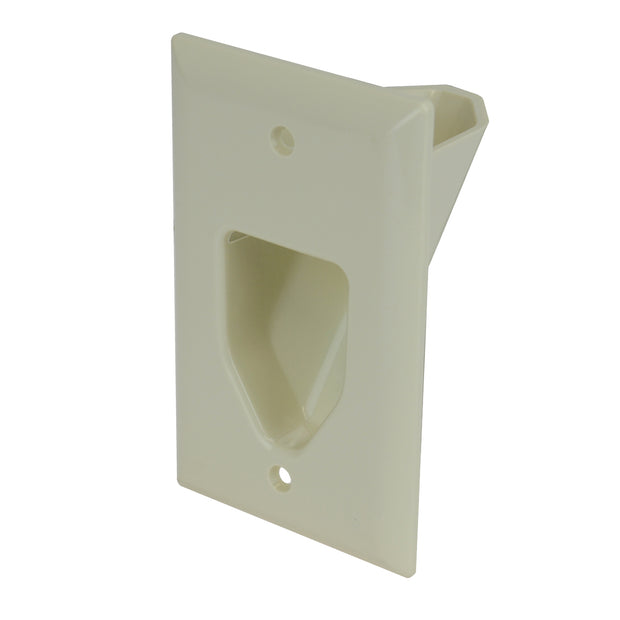 1-Gang Recessed Low Voltage Cable Plate