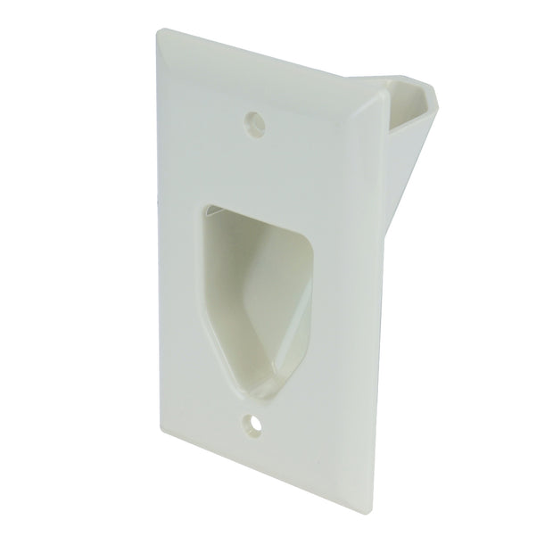 1-Gang Recessed Low Voltage Cable Plate
