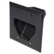 2-Gang Recessed Low Voltage Cable Plate