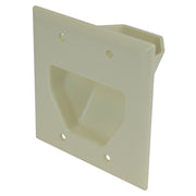 2-Gang Recessed Low Voltage Cable Plate