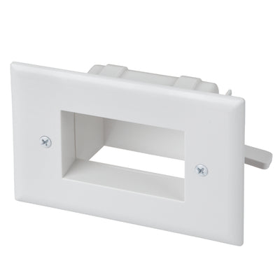 Easy Mount Recessed Low Voltage Cable Pass-through Plate