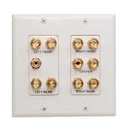 5.1 Surround Sound 2-Gang Plate, White