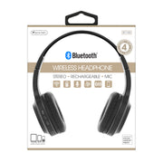 Bluetooth Wireless Headphone w/ Built-in Microphone and multi-function controls, Black