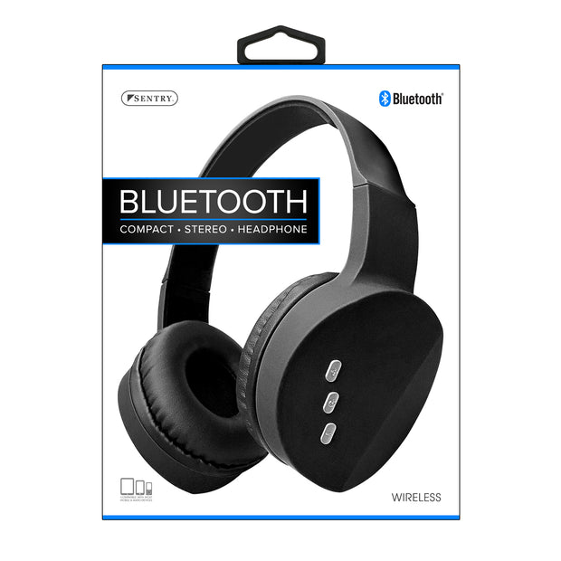 Bluetooth Wireless Headphone w/ Built-in Microphone, Adjustable Headband, Black