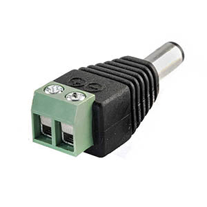 2.1mm Round Plug  with Screw Terminals