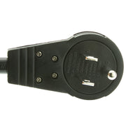 Surge Protector, Flat Rotating Plug, 6 Outlet, Black Horizontal Outlets, Plastic, Power Cord