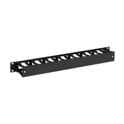 Finger Duct Cable Manager, Cold Rolled Steel, Black