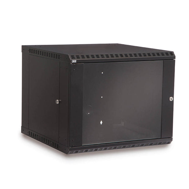 LINIER Fixed Wall Mount Cabinet with Glass Door, 250 lb capacity