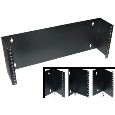 Rackmount Hinged Wall Mounting Bracket, Dimensions: 7 (H) x 19 (W) x 5.8 (D) inches. Includes 24 rack screws(10-32)