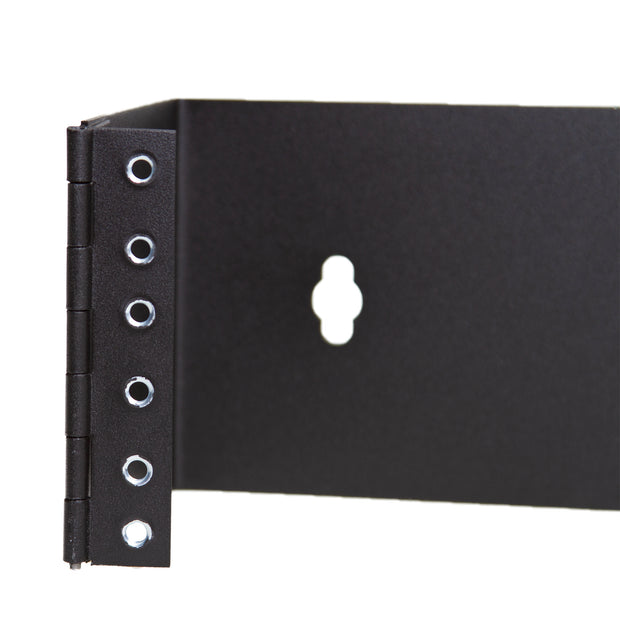 Rackmount Hinged Wall Mounting Bracket, 2U, Dimensions: 3.5 (H) x 19 (W) x 4 (D) inches