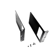 19 inch Flush Mount Rack Adapter Brackets (Pair) in Black Powder Coat
