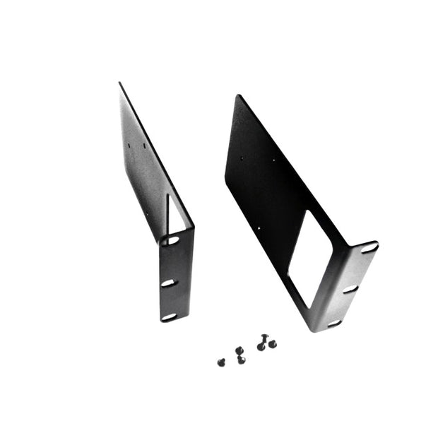 19 inch Flush Mount Rack Adapter Brackets (Pair) in Black Powder Coat