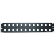 Rackmount Blank Keystone Patch Panel, 3U