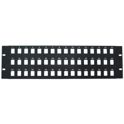 Rackmount Blank Keystone Patch Panel, 3U