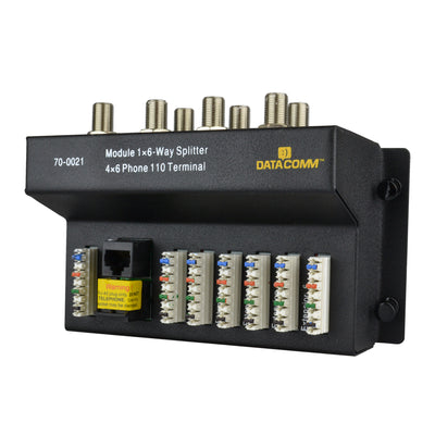 1 x 6 Coax 4 x 6 Phone Module