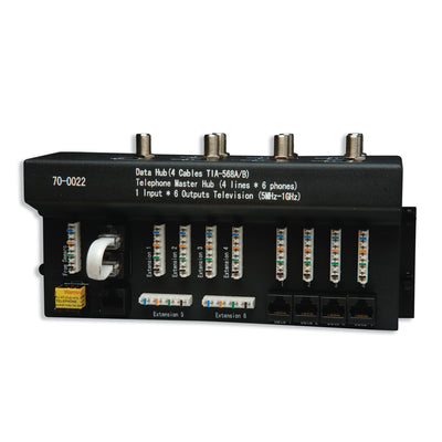 1 x 6 Coax 4 x 6 Phone 4 Data Module