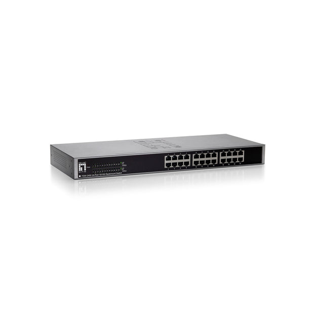 24 Port 10/100 Fast Ethernet Switch, Black