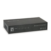 8 Port 10/100/1000 Gigabit Ethernet Switch, Energy Efficient Ethernet / IEEE 802.3az Support, Black Metal Case