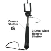 Extendable Selfie Stick - Wired Remote Shutter