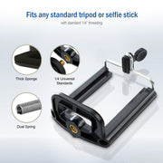 Tripod Cell Phone Holder - Works with standard tripod