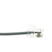 Telephone Cord (Data), RJ11, 6P / 4C, Silver Satin, Straight
