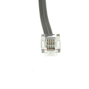 Telephone Cord (Data), RJ11, 6P / 4C, Silver Satin, Straight