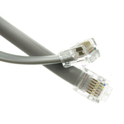 Telephone Cord (Data), RJ12, 6P / 6C, Silver Satin, Straight