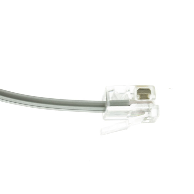Telephone Cord (Data), RJ12, 6P / 6C, Silver Satin, Straight