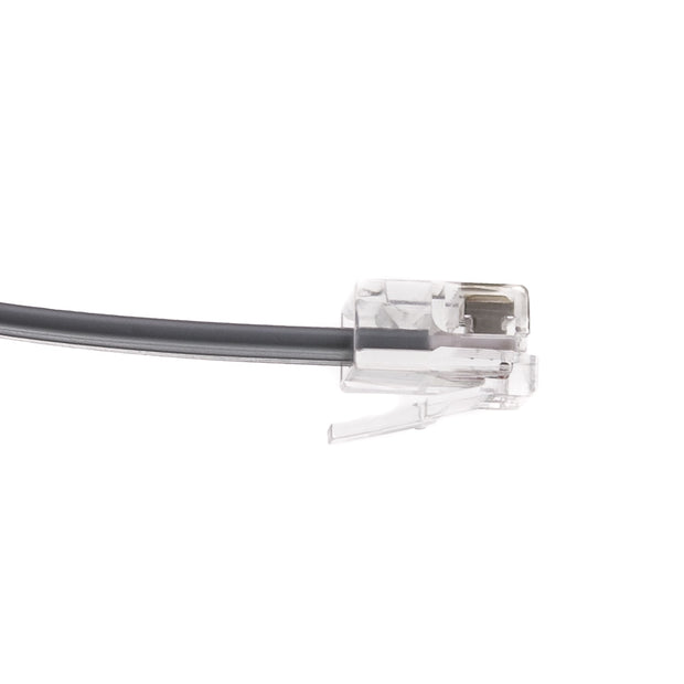 Telephone Cord (Voice), RJ12, 6P / 6C, Silver Satin, Reverse